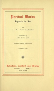 Cover of edition goethe07goetuoft