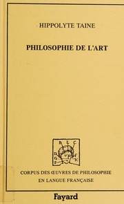 Cover of edition philosophiedelar0000tain