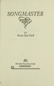 Cover of edition songmaster00card