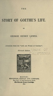 Cover of edition storyofgoethesli00lewerich