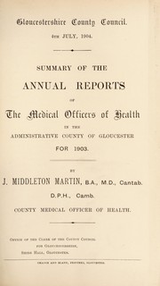 Cover of: [Report 1903]