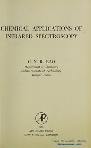 Cover of: Chemical applications of infrared spectroscopy.