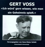 Cover of: Gert Voss by herausgegeben von Hans-Dieter Schütt.