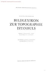 Cover of: Bildlexikon zur Topographie Istanbuls by Wolfgang Müller-Wiener