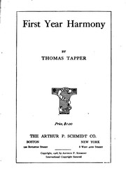 Cover of: First year harmony.