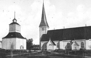 1650-luvulla rakennettu Raahen vanha kirkko paloi 23. heinäkuuta 1908.