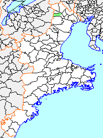 石加村の県内位置図