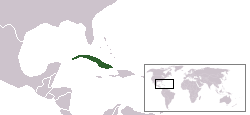 Geografisk plassering av Cuba