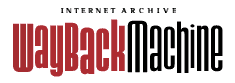 Stylized text saying: " Internet Archive Wayback Machine". The text is in black, except for "WAYBACK", which is in red.