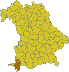 Poziția regiunii Districtul Oberallgäu