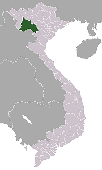 Provinsens läge i Vietnam.