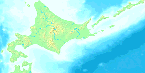 1994年千島群島地震在北海道的位置