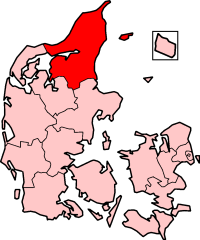 Poziția regiunii Nordjyllands Amt