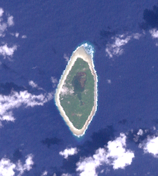 Image satellite de Nanumaga.