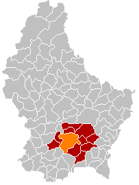 Location of லக்சம்பர்க் நகரம் Luxembourg City