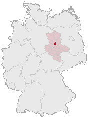 Li position de Magdeburg in Saxonia-Anhalt