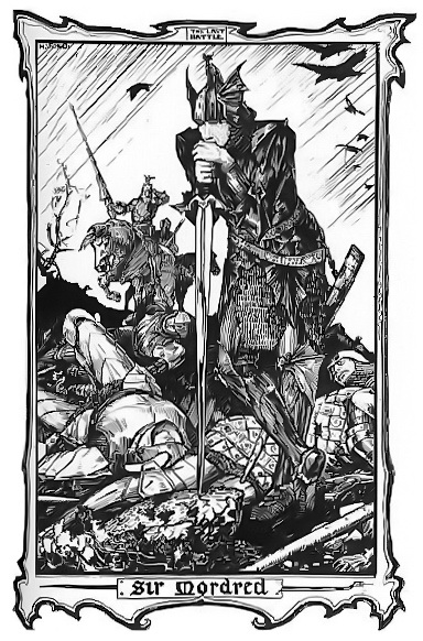 Sir Mordred by H. J. Ford, from King Arthur- The Tales of the Round Table by Andrew Lang, 1902