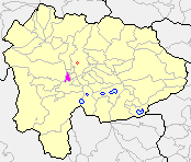 田富町、県内位置図