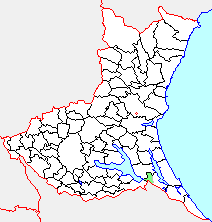 牛堀町の県内位置図