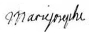 Signature de Marie-Josèphe de Saxe