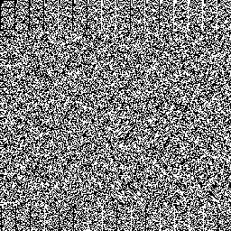 Imatge d'un De Bruijn torus. Cadascú 4-per-4 matriu binària pot ser trobada dins ell exactament una vegada que.
