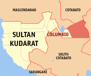 Bản đồ Sultan Kudarat với vị trí của Columbio