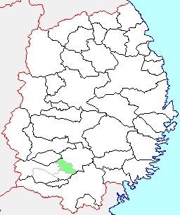 水沢市の県内位置図