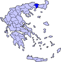 Localização de Xanti na Grécia