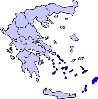 Положај Периферије Јужни Егеј у Грчкој