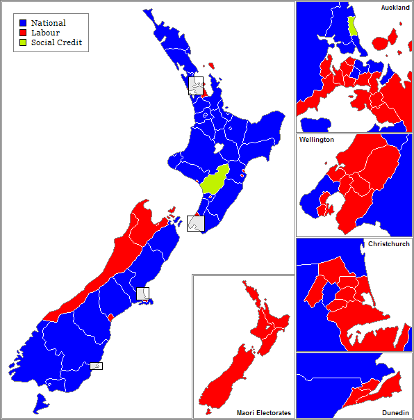 Map of electorates.