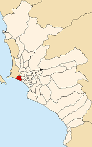 Location of San Miguel in the Lima province