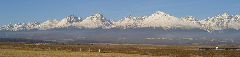 Panorama of the High Tatras from Poprad