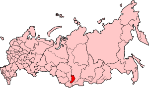 Khakassia på kartet over Russland
