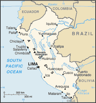 Map of Peru