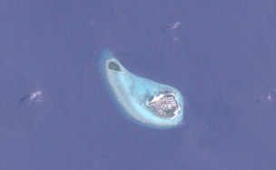 NASA-Sat.-Bild des Alifushi-Atolls