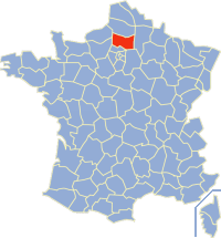 瓦兹省在法国的位置