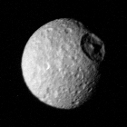 Mimas at a range of 425,000 km from Voyager 1