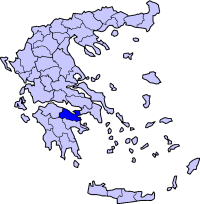 Poziția regiunii Νομός Κορινθίας