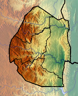 Location map Eswatini