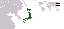 Geografisk plassering av Japan
