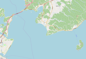 鳴門海峡周辺地図（オープンストリートマップより）