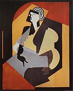 Albert Gleizes, 1920, Femme au gant noir (Woman with Black Glove), oil on canvas, 126 x 100 cm, National Gallery of Australia