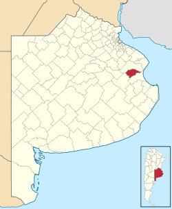 Location of Lezama in Buenos Aires Province