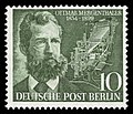 100. Geburtstag von Ottmar Mergenthaler: Briefmarke von 1954