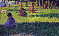 Georges Seurat (1859–1891), La Grande Jatte: Der weisse Hund, 1884