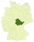 Lage von Thüringen