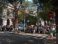 Uma rua agitada de Hanói