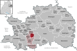 Mögglingen - Localizazion