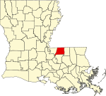 State map highlighting East Feliciana Parish