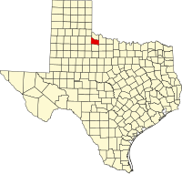 Locatie van Foard County in Texas